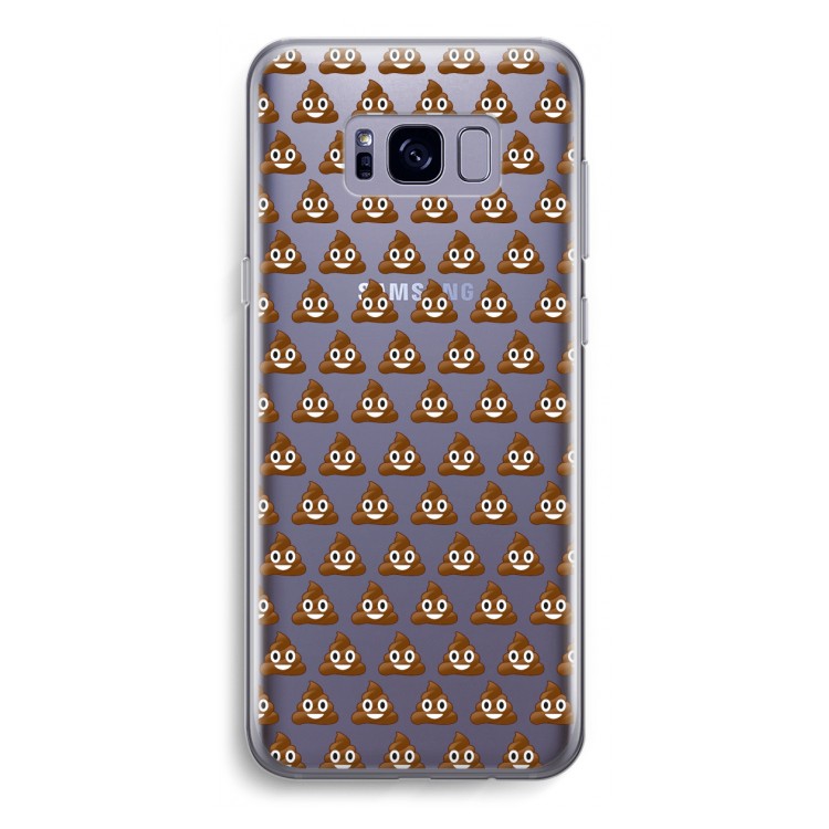 Poop emoji: Samsung Galaxy S8 Transparant Hoesje