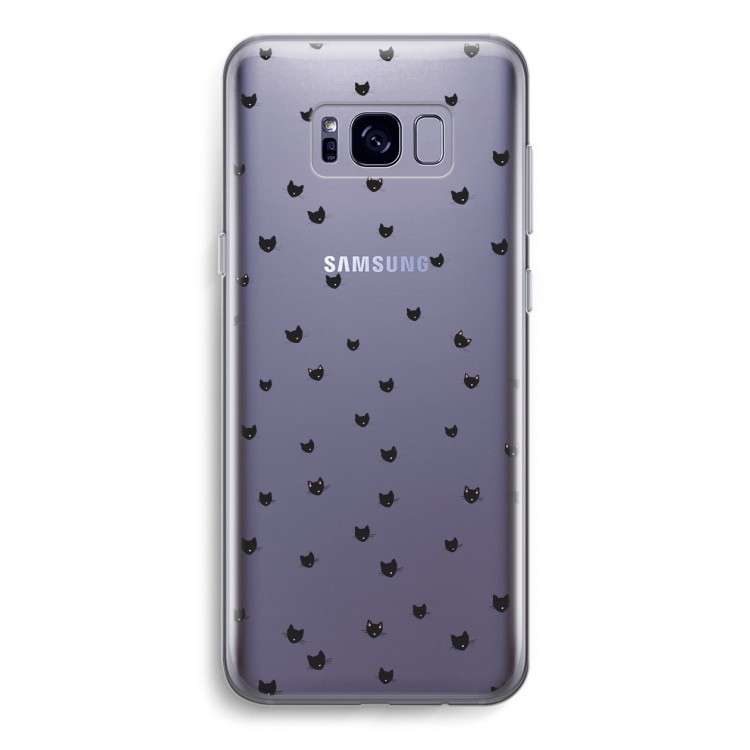 Kleine kattenkopjes: Samsung Galaxy S8 Transparant Hoesje