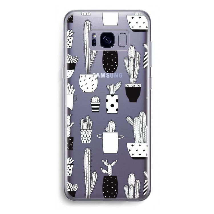 Cactusmotief: Samsung Galaxy S8 Transparant Hoesje