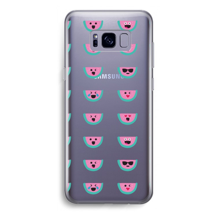 Smiley watermeloenprint: Samsung Galaxy S8 Transparant Hoesje