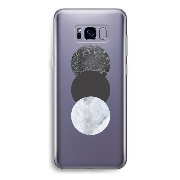 Marmeren cirkels: Samsung Galaxy S8 Transparant Hoesje