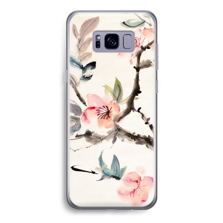 Japanse bloemen: Samsung Galaxy S8 Transparant Hoesje