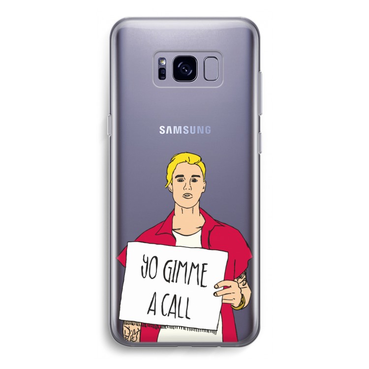 Gimme a call: Samsung Galaxy S8 Transparant Hoesje