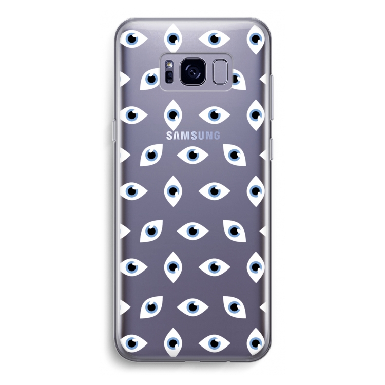 Eyes pattern: Samsung Galaxy S8 Transparant Hoesje