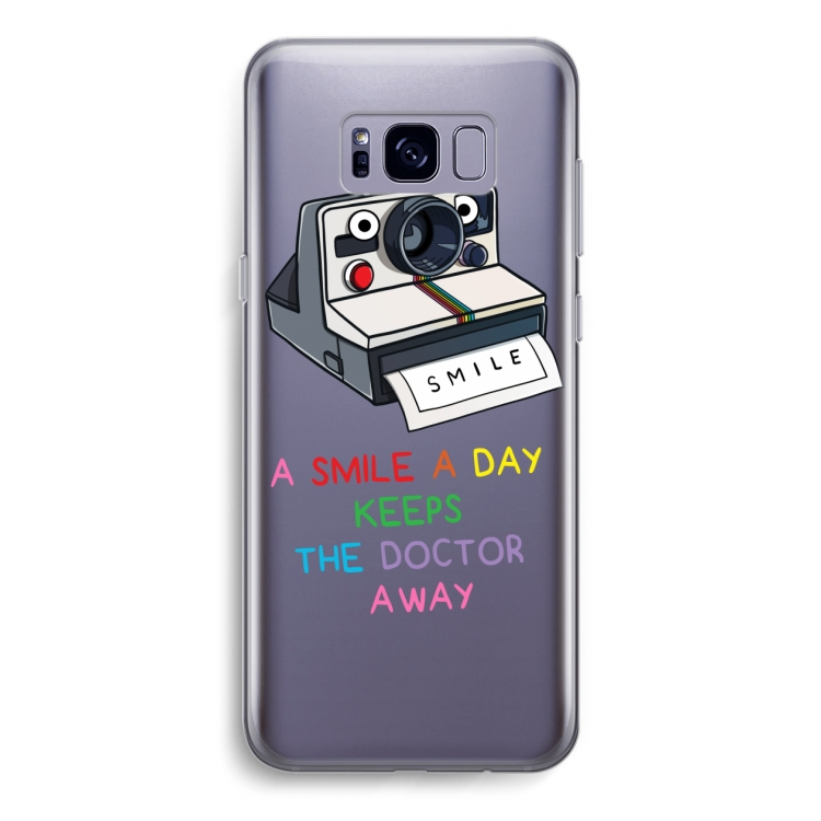 Smile: Samsung Galaxy S8 Transparant Hoesje