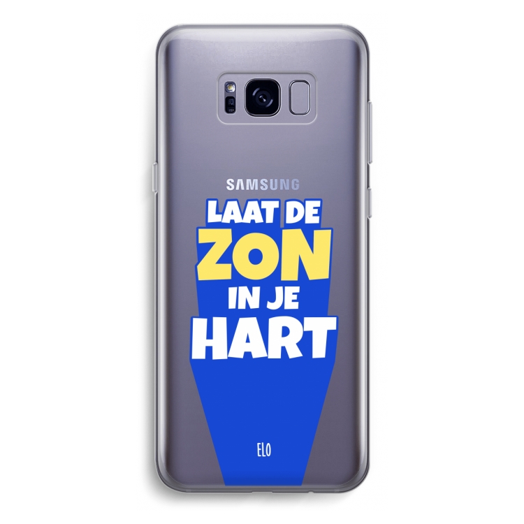 Laat de zon in je hart: Samsung Galaxy S8 Transparant Hoesje