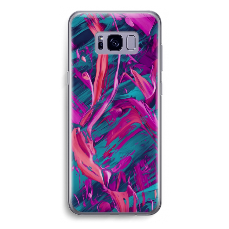 Pink Clouds: Samsung Galaxy S8 Transparant Hoesje