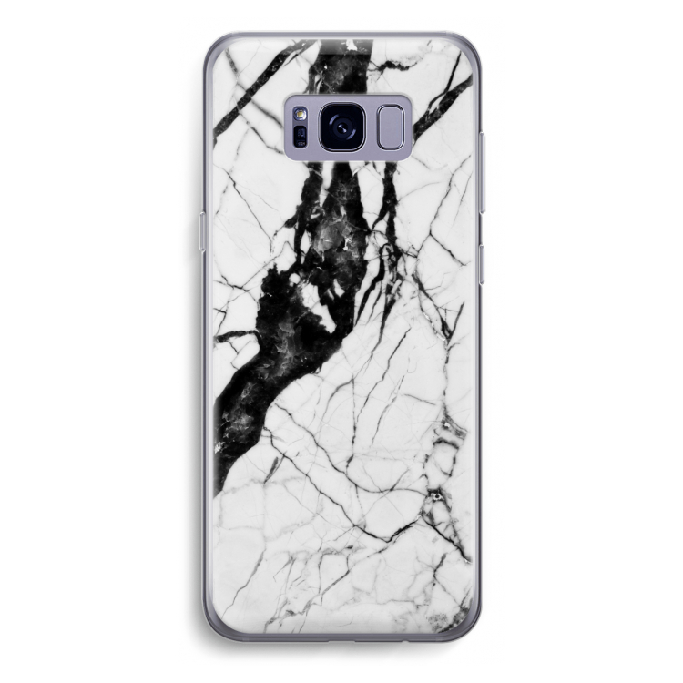 Witte marmer 2: Samsung Galaxy S8 Transparant Hoesje