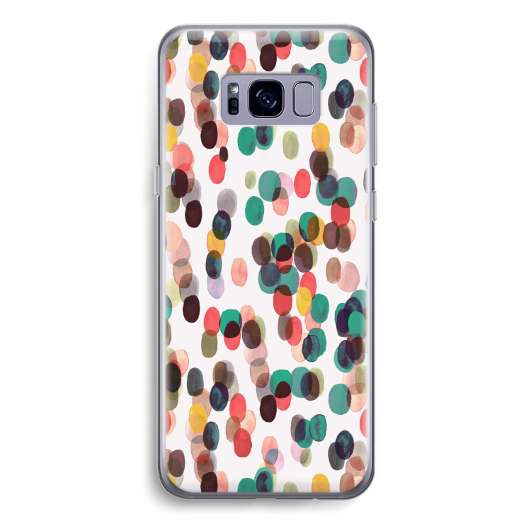 Tropical Dots: Samsung Galaxy S8 Transparant Hoesje