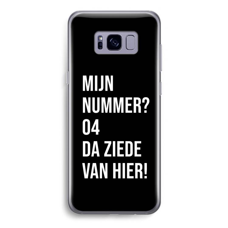 Da ziede van hier - Zwart: Samsung Galaxy S8 Transparant Hoesje