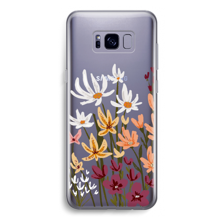 Painted wildflowers: Samsung Galaxy S8 Transparant Hoesje