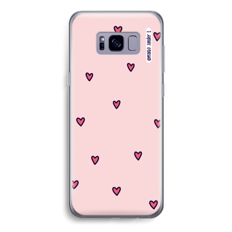 Hartjes: Samsung Galaxy S8 Transparant Hoesje