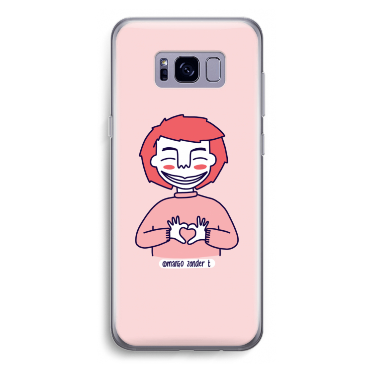 Hartje: Samsung Galaxy S8 Transparant Hoesje