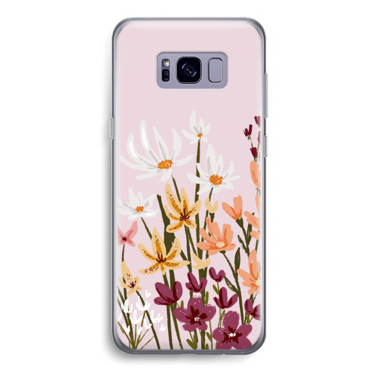 Painted wildflowers: Samsung Galaxy S8 Transparant Hoesje