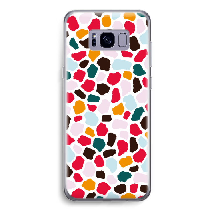 Colored Giraffe: Samsung Galaxy S8 Transparant Hoesje
