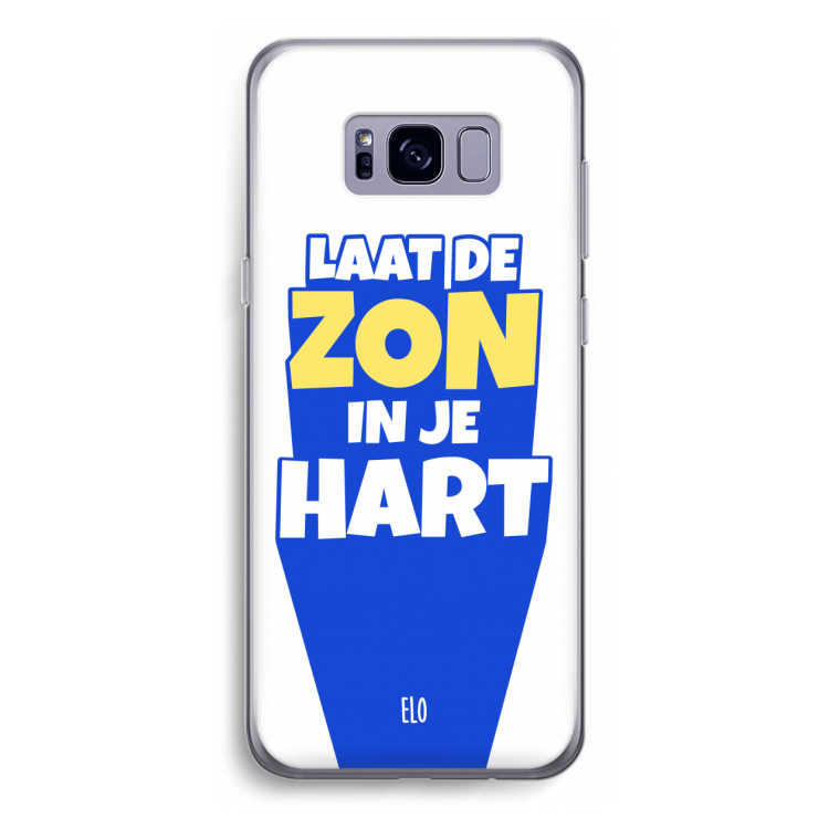 Laat de zon in je hart: Samsung Galaxy S8 Transparant Hoesje