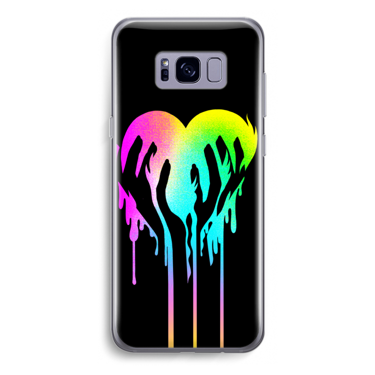 Hold My Heart: Samsung Galaxy S8 Transparant Hoesje