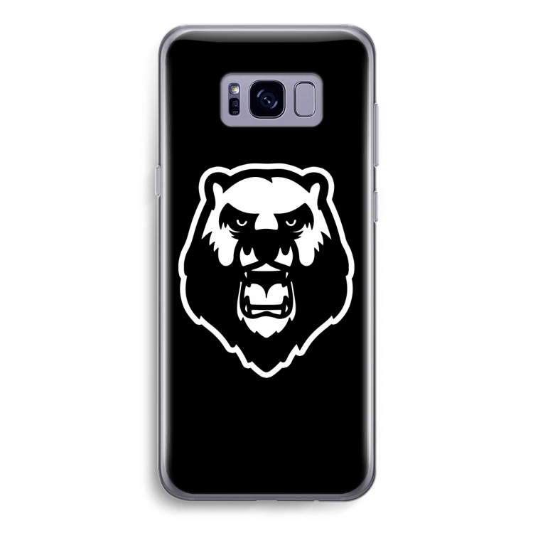 Angry Bear (black): Samsung Galaxy S8 Transparant Hoesje
