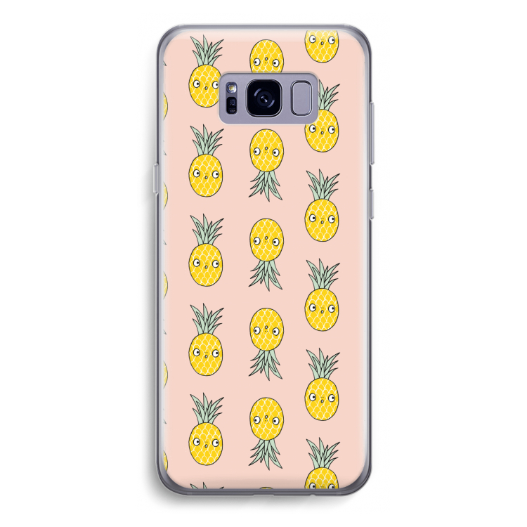 Ananas: Samsung Galaxy S8 Transparant Hoesje