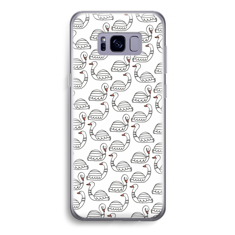 Zwanen: Samsung Galaxy S8 Transparant Hoesje