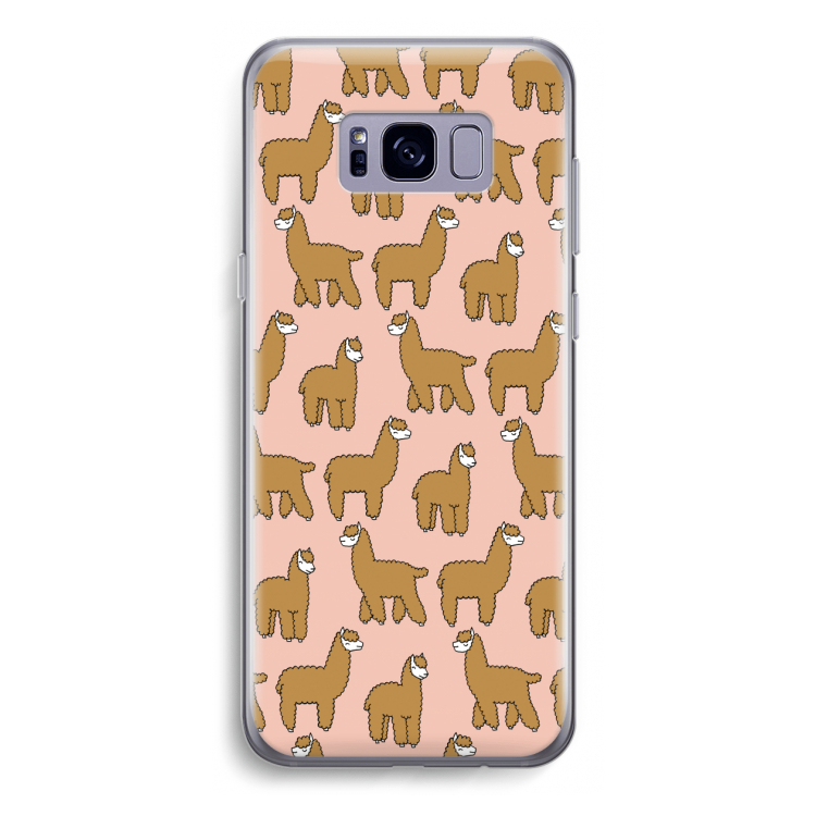 Alpacas: Samsung Galaxy S8 Transparant Hoesje