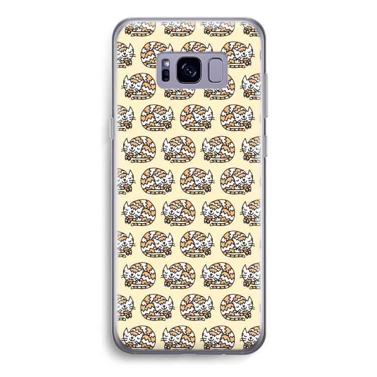 Slapende poes: Samsung Galaxy S8 Transparant Hoesje