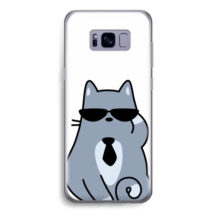 Cool cat: Samsung Galaxy S8 Transparant Hoesje