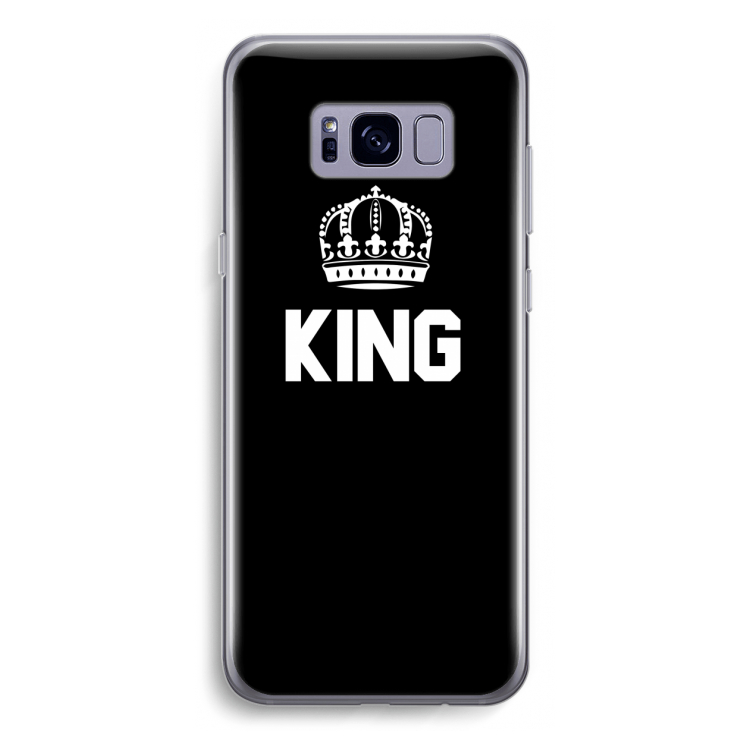 King zwart: Samsung Galaxy S8 Transparant Hoesje