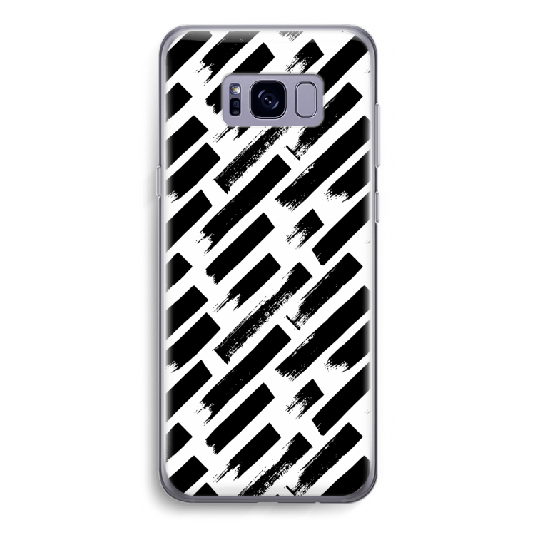 Zwarte vegen: Samsung Galaxy S8 Transparant Hoesje
