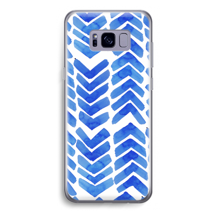 Blauwe pijlen: Samsung Galaxy S8 Transparant Hoesje