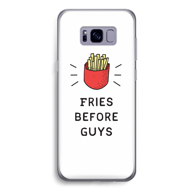 Fries before guys: Samsung Galaxy S8 Transparant Hoesje
