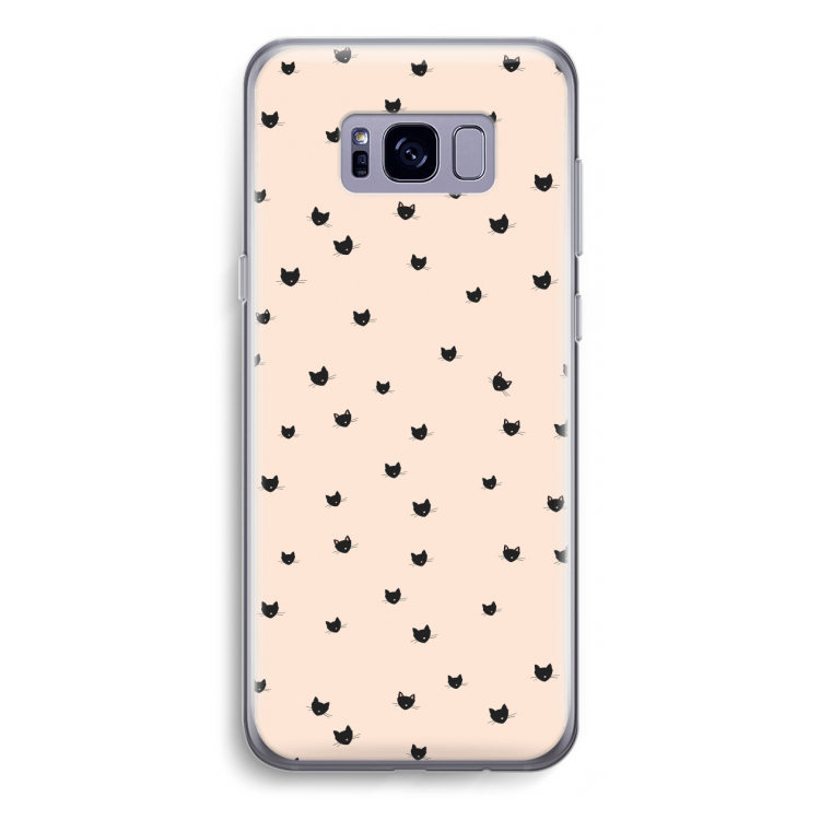 Kleine kattenkopjes: Samsung Galaxy S8 Transparant Hoesje