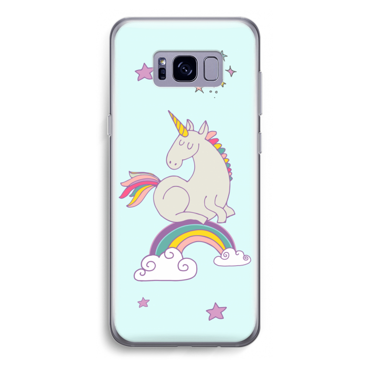 Regenboog eenhoorn: Samsung Galaxy S8 Transparant Hoesje