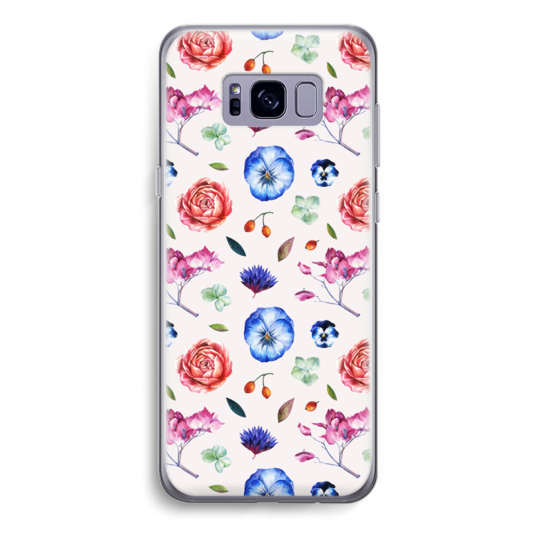 Bloemetjes: Samsung Galaxy S8 Transparant Hoesje