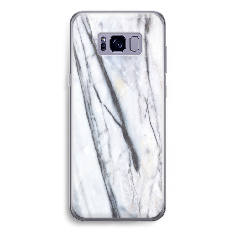 Gestreepte marmer: Samsung Galaxy S8 Transparant Hoesje