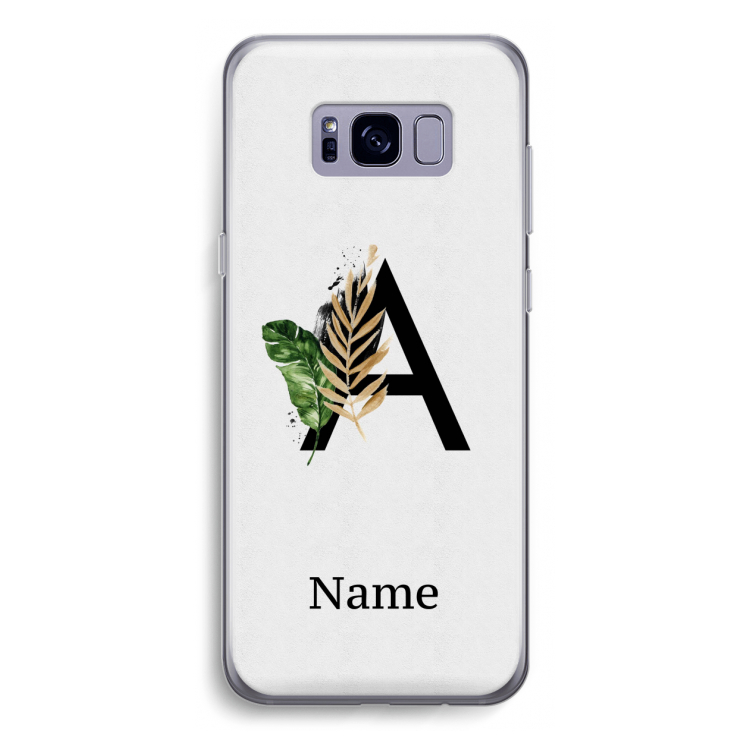 Charcoal Flora: Samsung Galaxy S8 Transparant Hoesje