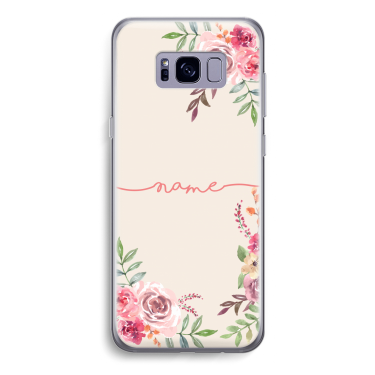 Rozen: Samsung Galaxy S8 Transparant Hoesje
