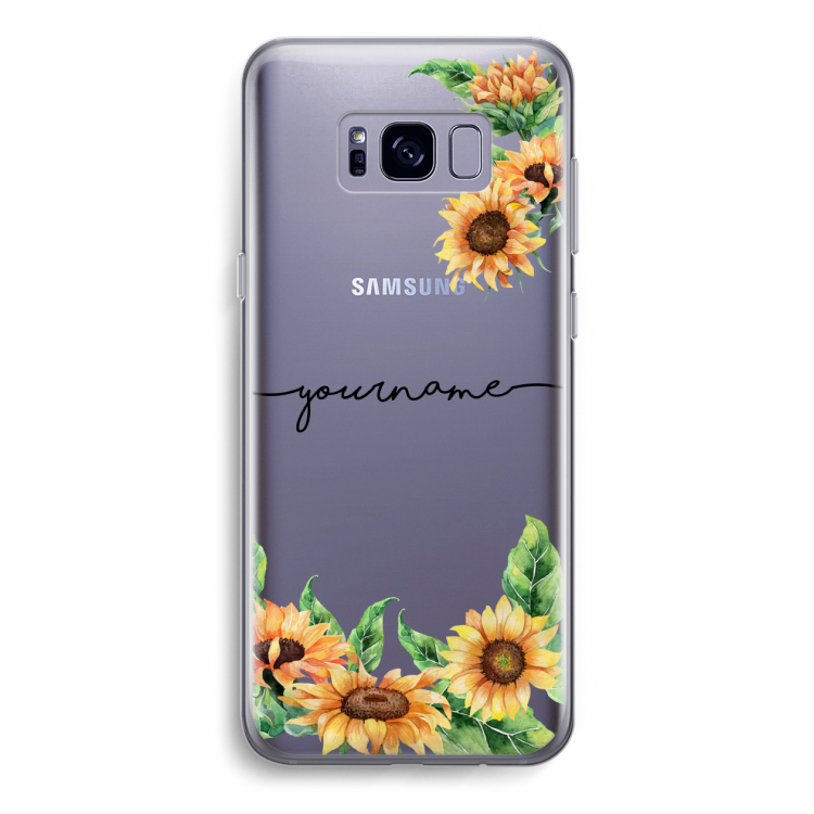 Zonnebloemen: Samsung Galaxy S8 Transparant Hoesje