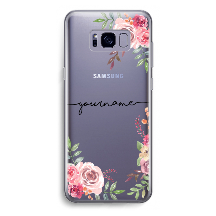 Rozen: Samsung Galaxy S8 Transparant Hoesje