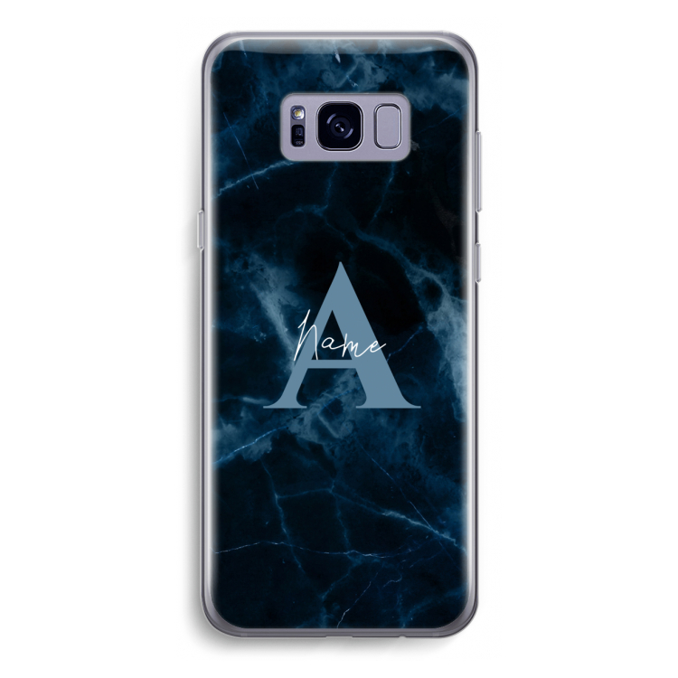 Midnight Marble: Samsung Galaxy S8 Transparant Hoesje