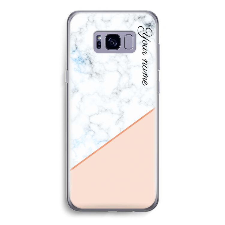Marmer in stijl: Samsung Galaxy S8 Transparant Hoesje