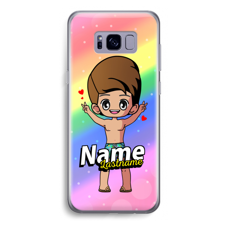 Chibi Maker man: Samsung Galaxy S8 Transparant Hoesje