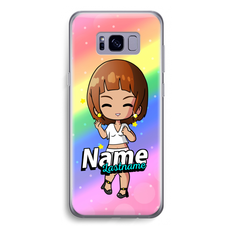 Chibi Maker vrouw: Samsung Galaxy S8 Transparant Hoesje