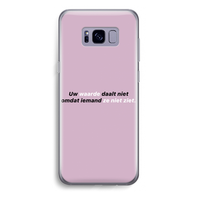 uw waarde daalt niet: Samsung Galaxy S8 Transparant Hoesje