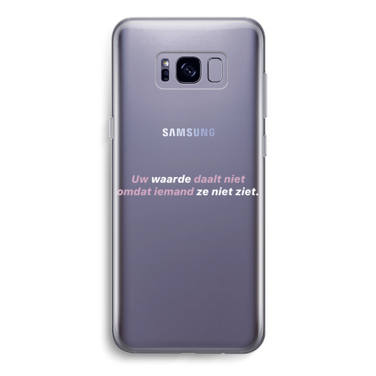 uw waarde daalt niet: Samsung Galaxy S8 Transparant Hoesje