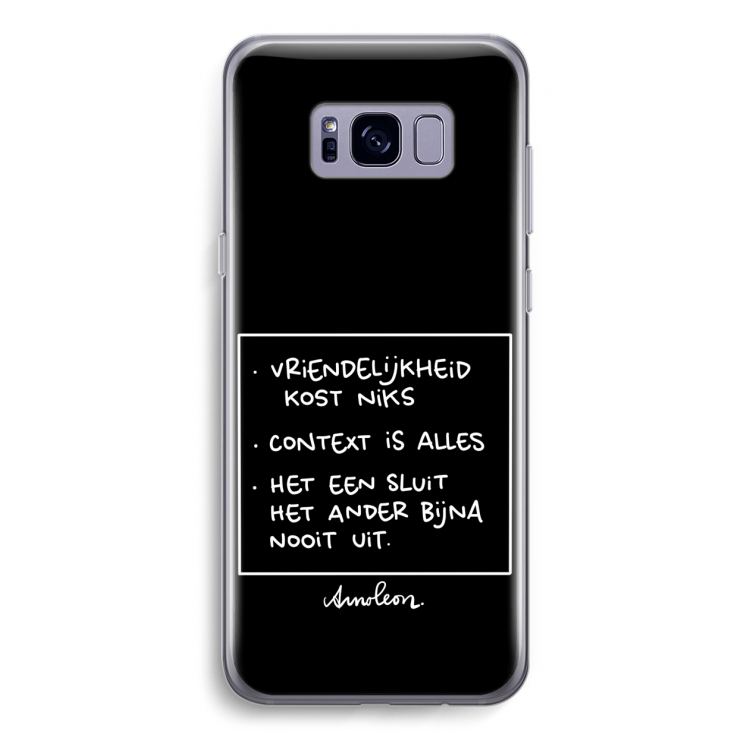 Mijn Motto's: Samsung Galaxy S8 Transparant Hoesje
