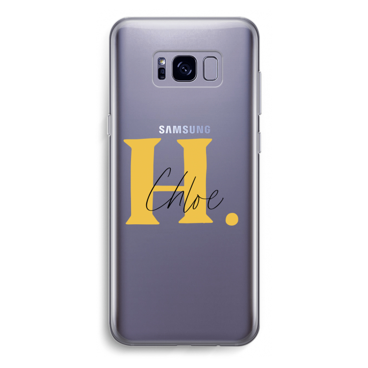 Amber Script: Samsung Galaxy S8 Transparant Hoesje