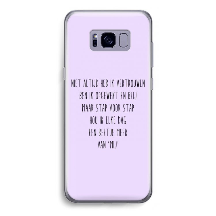Zelfvertrouwen: Samsung Galaxy S8 Transparant Hoesje