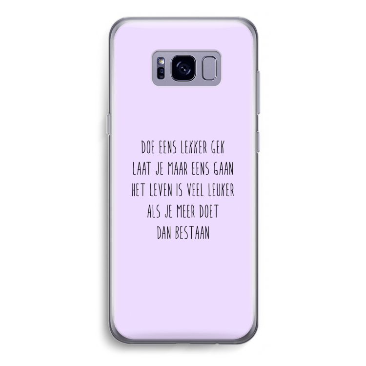 Gek: Samsung Galaxy S8 Transparant Hoesje
