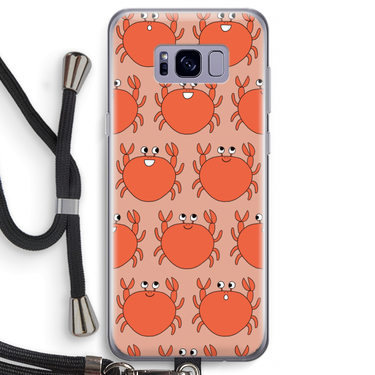 Krab: Samsung Galaxy S8 Transparant Hoesje met koord